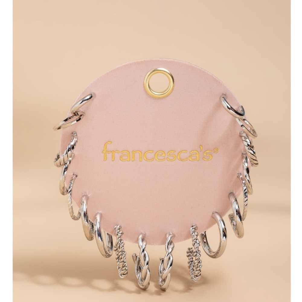Francesca's Collections Silver Hoop Earring Pack